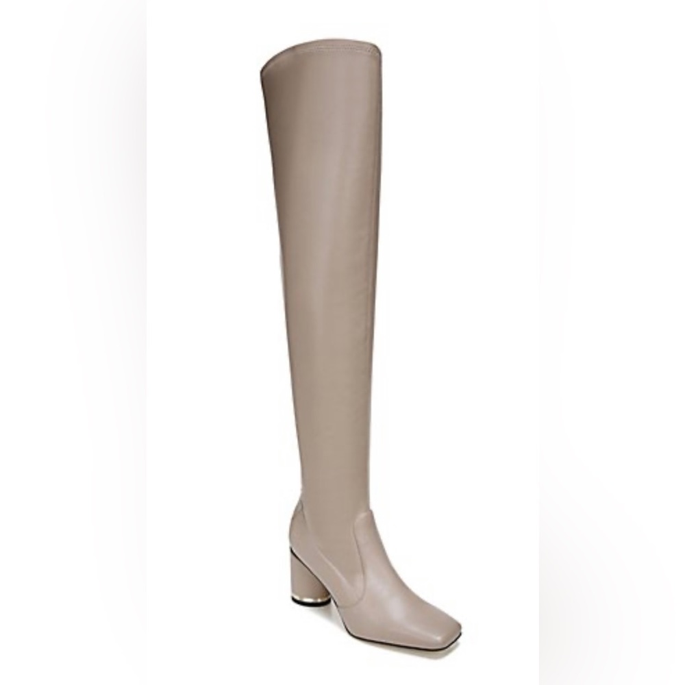 Like new, with box Franco Sarto taupe leather over the knee boots. Size 6M.